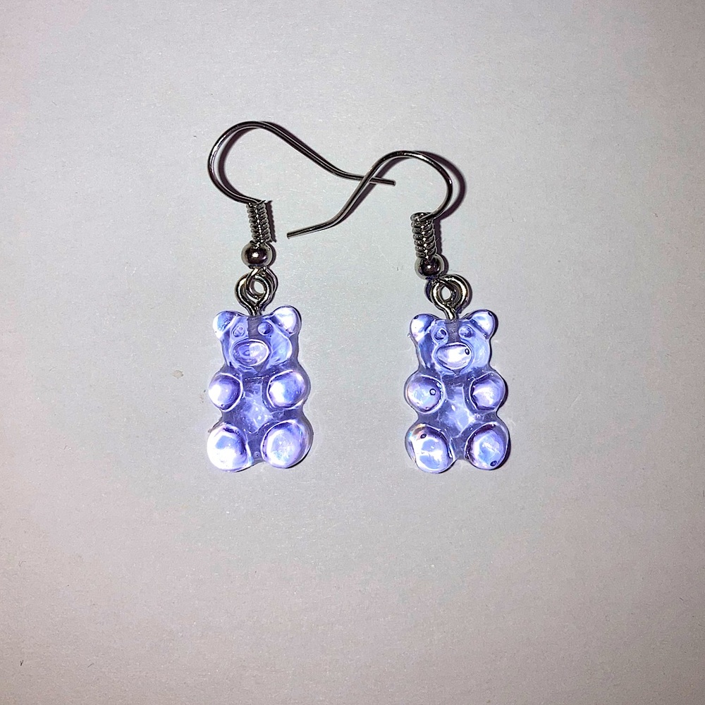 Purple Gummy Bear Earrings